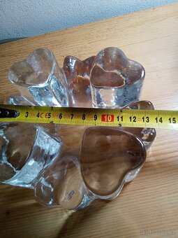 Skleněný svicen šest srdcí - 4