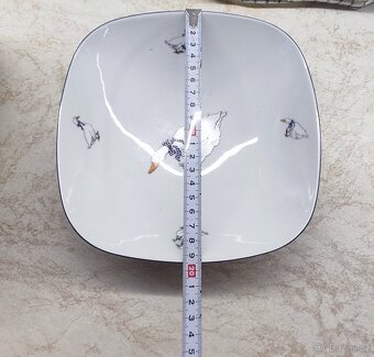Husy - porcelán misky, talíře na polévku 6ks - 4