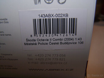 Škoda Octavia II Combi - městská policie Budějovice 1/43 mod - 4