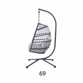 Prodám Závěsné křeslo 69 (houpačka) šedá barva - 4