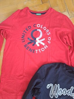 3x Dětské tričko s dl. rukávem Benetton vel.164 - 4