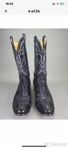 KOVBOJSKÉ BOTY 44 PRAVÝ ALIGÁTOR - 4