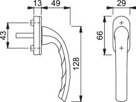 Okenní klika kličky HOPPE bílá - 4