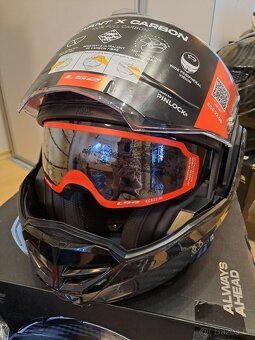 NOVÁ Překlápěcí helma LS2 Advant X Solid Carbon FF901 - 4