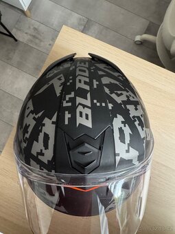 Integrální helma MT BLADE 2SV CHECK Matt Grey – velikost S - 4
