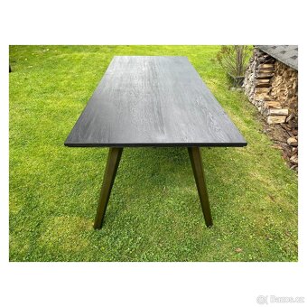 Dřevěný jídelní stůl – City 230 cm - kovové nohy - 4