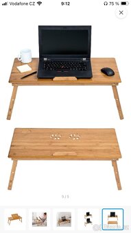 Stolek na notebook do postele 72x35x26 cm - 4