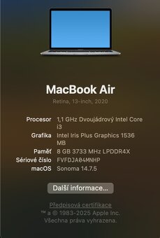 MacBook Air 13" Retina (2020) – Intel Core i3, 8 GB RAM, 25 - 4
