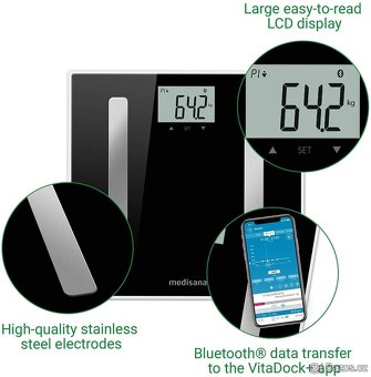 Analytická digitální osobní váha Medisana BS A45 Bluetooth - 4