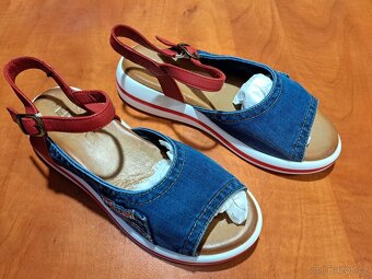 Dámské sandále jeans , vel.38 - 4