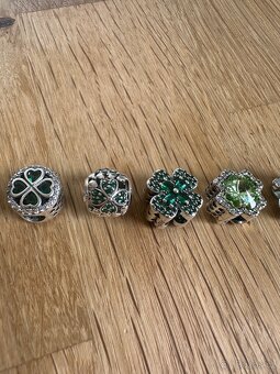 Stříbrné čtyřlístky přívěsky na Pandora náramek - 4