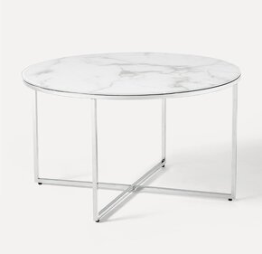 Kulatý konferenční stolek se skleněnou deskou - 4