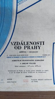Nástěnná školní mapa světa rok 1961 - 4