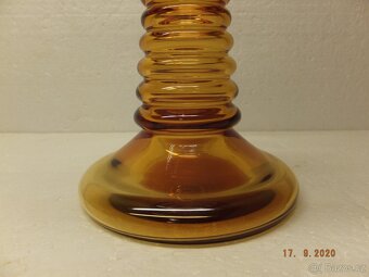 Obrovská ambrová číše, brus hrdla, obsah 1060 ml. - 4