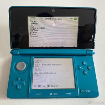 Nintendo 3DS Aqua Blue + 64gb - 4