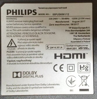 Prodam 55"(139cm) Android SMART WiFi 4k DVB-T2 LED TV Phili - 4