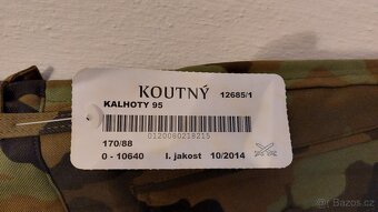 Nové vojenské kalhoty maskáče vz. 95 Koutný 170/88 - 4