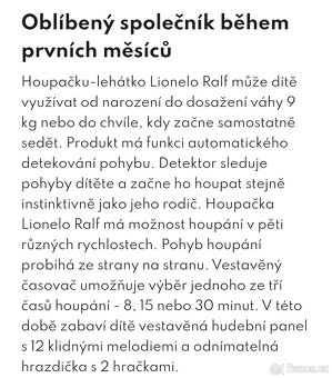Automatické houpátko Lionelo - 4