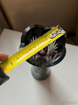 Starožitná krásná váza - rubínové sklo. - 4