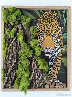 Mechový obraz leopard - 4
