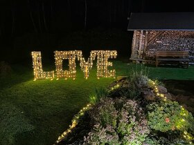 Nápis svatební, dekorace, oslava, palety, párty, LOVE - 4