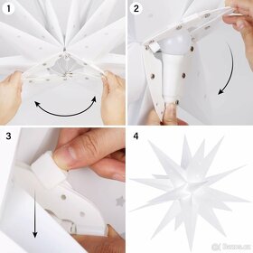 Salcar LED hvězda - teplá bílá - 4