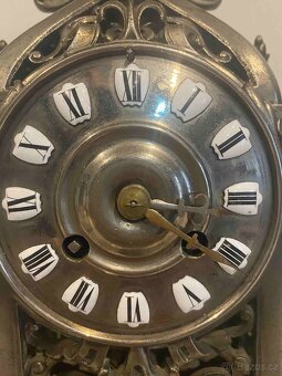 Prodám tří-dílný francouzský krbový hodinový set - 4