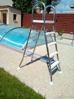PLANET POOL Schůdky bazénové pro nadzemní bazény 1,2 m nerez - 4