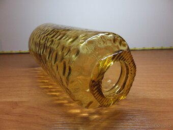 Retro ambrová pěkná velká váza. - 4