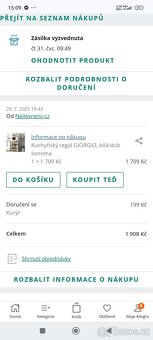 Kuchyňský regál GIORGIO, bílá/dub sonoma - 4