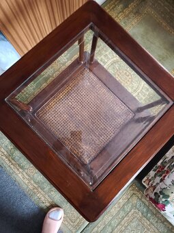 Starožitný konferenční stůl 60x60cm - 4