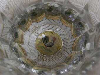 Vzácná broušená sklenice s Kohoutem Baccarat Francie - 4