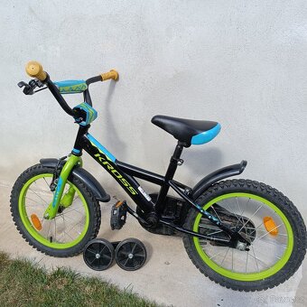 Dětské kolo KROSS RACER 3.0 16″ 2022 BLACK/LIME/BLUE GLOSSY - 4