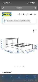 Postel s matrací Ikea 140x200 cm - 4