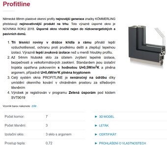 Nové okno 3x sklo,7komor,antracit strukturovaný 138,5x143cm - 4