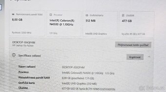 Notebook HP stříbrný/modrý - 4