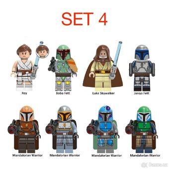 Rôzne figúrky Star Wars 3 (8ks) typ lego - nové - 4