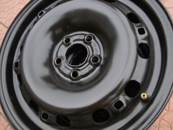 Plechové disky kola originál Škoda VW 5x100 6Jx15 ET38 - 4