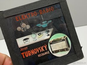 diapozitivy skleněné staré rádio televize staré elektro - 4
