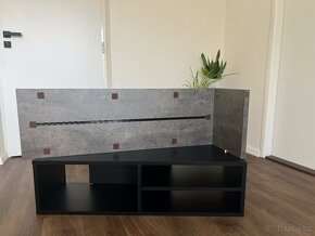 TV stolek TEMAHOME, betonově šedý, 203 x 35 cm - 4