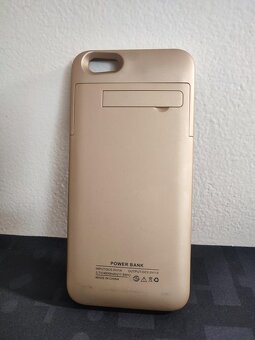 Externí bateriový kryt pro iPhone 6 - 4800mAh, zlatá/růžová - 4
