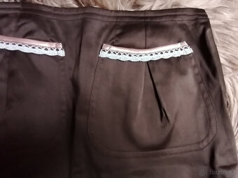 Čokoládově hnědá sukně, vel. XS (34) - 4