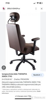 Zdravotní kancelářská židle Therapia pro větší postavy - 4