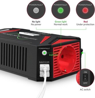 Měnič napětí střídač Bestek 300W - 4