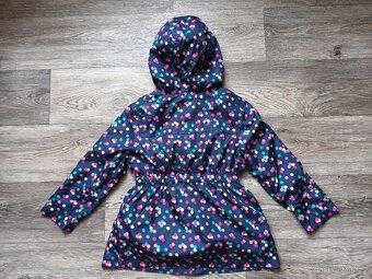 Jarní dětská holčičí modro-puntíkatá bunda,5-6 let - 4