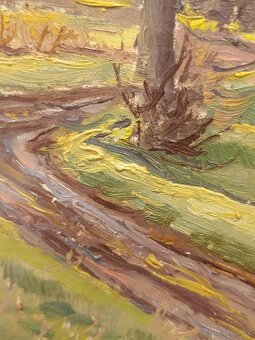 Obraz Jan Medek, Statek 1956 olej na desce 34x43 - 4