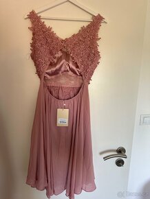 Šaty společenské taneční Eva&Lola Coolboutique S pudrové - 4