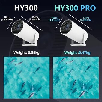 Projektor (4K ULTRA HD) s Wi-Fi MAGCUBIC HY300 PRO bílý/bílý - 4