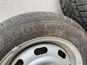 Plechové disky 185/60 R14 zimní pneu - 4