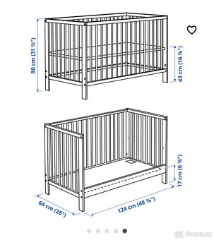 Postýlka s matrací IKEA - 4